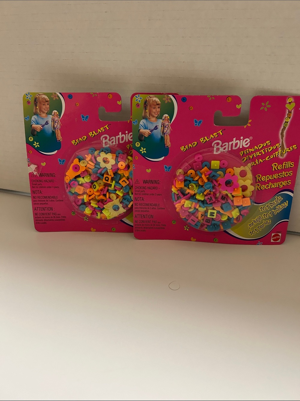 Barbie Bead Blast Colorful Craft Bead Refills x 2